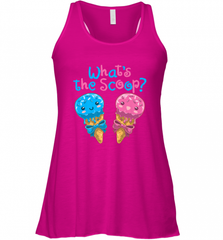 Gender Reveal Family Party Ice Cream What's the Scoop Women's Racerback Tank Women's Racerback Tank - HHHstores