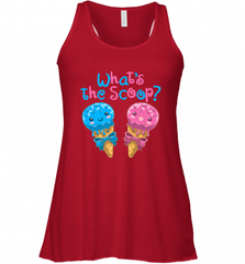 Gender Reveal Family Party Ice Cream What's the Scoop Women's Racerback Tank Women's Racerback Tank - HHHstores