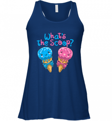 Gender Reveal Family Party Ice Cream What's the Scoop Women's Racerback Tank Women's Racerback Tank - HHHstores