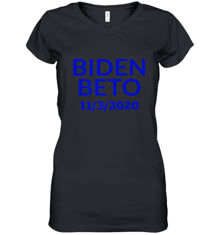 Vote Democrat Joe Biden for President Beto O'Rourke Women's V-Neck T-Shirt Women's V-Neck T-Shirt / Black / S Women's V-Neck T-Shirt - HHHstores