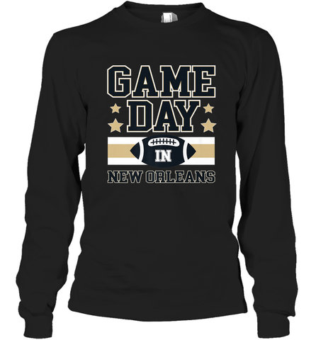 NFL New Orleans La. Game Day Football Home Team Long Sleeve T-Shirt Long Sleeve T-Shirt / Black / S Long Sleeve T-Shirt - HHHstores