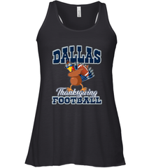 Dallas Thanksgiving Day Funny Turkey Playing Texas Football Premium T Shirt Women's Racerback Tank Women's Racerback Tank - HHHstores