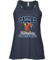 Dallas Thanksgiving Day Funny Turkey Playing Texas Football Premium T Shirt Women's Racerback Tank Women's Racerback Tank - HHHstores