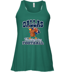 Dallas Thanksgiving Day Funny Turkey Playing Texas Football Premium T Shirt Women's Racerback Tank Women's Racerback Tank - HHHstores