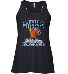 Dallas Thanksgiving Day Funny Turkey Playing Texas Football Premium T Shirt Women's Racerback Tank Women's Racerback Tank - HHHstores