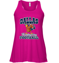 Dallas Thanksgiving Day Funny Turkey Playing Texas Football Premium T Shirt Women's Racerback Tank Women's Racerback Tank - HHHstores