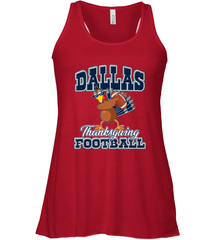 Dallas Thanksgiving Day Funny Turkey Playing Texas Football Premium T Shirt Women's Racerback Tank Women's Racerback Tank - HHHstores
