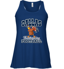 Dallas Thanksgiving Day Funny Turkey Playing Texas Football Premium T Shirt Women's Racerback Tank Women's Racerback Tank - HHHstores