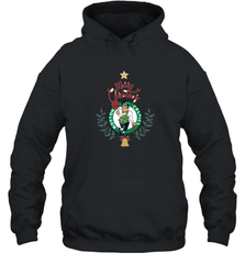 NBA Boston Celtics Logo merry Christmas gilf Hooded Sweatshirt Hooded Sweatshirt - HHHstores