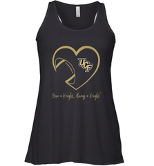 UCF Knights Football Inside Heart  Team  Apparel Women's Racerback Tank Women's Racerback Tank - HHHstores