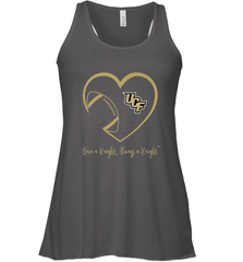 UCF Knights Football Inside Heart  Team  Apparel Women's Racerback Tank Women's Racerback Tank - HHHstores