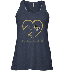 UCF Knights Football Inside Heart  Team  Apparel Women's Racerback Tank Women's Racerback Tank - HHHstores