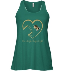 UCF Knights Football Inside Heart  Team  Apparel Women's Racerback Tank Women's Racerback Tank - HHHstores
