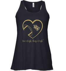 UCF Knights Football Inside Heart  Team  Apparel Women's Racerback Tank Women's Racerback Tank - HHHstores