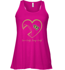 UCF Knights Football Inside Heart  Team  Apparel Women's Racerback Tank Women's Racerback Tank - HHHstores