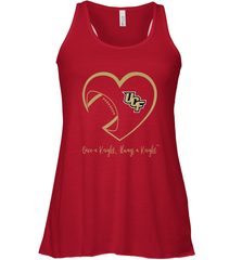 UCF Knights Football Inside Heart  Team  Apparel Women's Racerback Tank Women's Racerback Tank - HHHstores