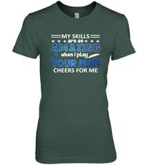 HOCKEY Yours Mom Cheers For Me Women's Premium T-Shirt Women's Premium T-Shirt - HHHstores