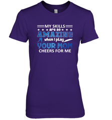 HOCKEY Yours Mom Cheers For Me Women's Premium T-Shirt Women's Premium T-Shirt - HHHstores