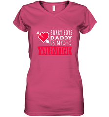 Kids Funny Valentine's Day Present For Your Little Girl, Daughter Women's V-Neck T-Shirt Women's V-Neck T-Shirt - HHHstores