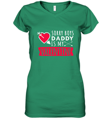 Kids Funny Valentine's Day Present For Your Little Girl, Daughter Women's V-Neck T-Shirt Women's V-Neck T-Shirt - HHHstores