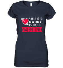 Kids Funny Valentine's Day Present For Your Little Girl, Daughter Women's V-Neck T-Shirt Women's V-Neck T-Shirt - HHHstores