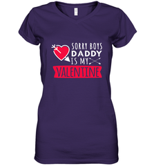 Kids Funny Valentine's Day Present For Your Little Girl, Daughter Women's V-Neck T-Shirt Women's V-Neck T-Shirt - HHHstores