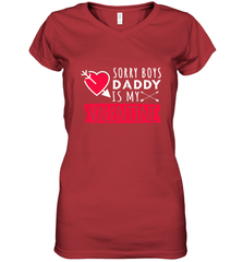 Kids Funny Valentine's Day Present For Your Little Girl, Daughter Women's V-Neck T-Shirt Women's V-Neck T-Shirt - HHHstores
