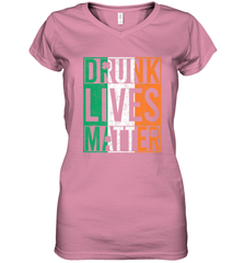 Drunk Lives Matter Irish Flag St Patricks Day Women's V-Neck T-Shirt Women's V-Neck T-Shirt - HHHstores