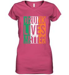 Drunk Lives Matter Irish Flag St Patricks Day Women's V-Neck T-Shirt Women's V-Neck T-Shirt - HHHstores