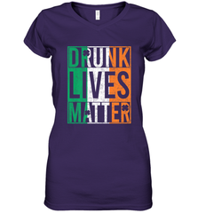 Drunk Lives Matter Irish Flag St Patricks Day Women's V-Neck T-Shirt Women's V-Neck T-Shirt - HHHstores