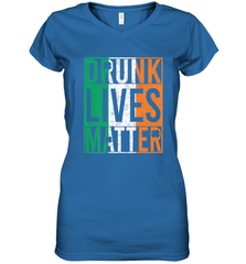 Drunk Lives Matter Irish Flag St Patricks Day Women's V-Neck T-Shirt Women's V-Neck T-Shirt - HHHstores