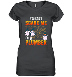 You Can't Scare Me I'm A Plumber T Shirt Plumber Halloween Women's V-Neck T-Shirt