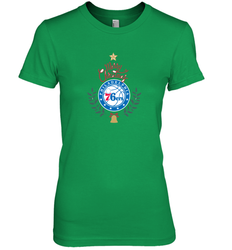 NBA Philadelphia 76ers Logo merry Christmas gilf Women's Premium T-Shirt