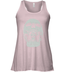 Vintage Halloween Skull Design For Trick or Treating Women's Racerback Tank Women's Racerback Tank - HHHstores