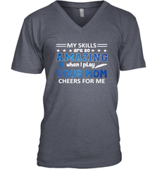 HOCKEY Yours Mom Cheers For Me Men's V-Neck Men's V-Neck - HHHstores