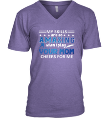 HOCKEY Yours Mom Cheers For Me Men's V-Neck Men's V-Neck - HHHstores