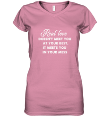 Real love funny quotes for valentine Women's V-Neck T-Shirt Women's V-Neck T-Shirt - HHHstores