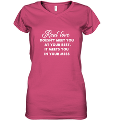 Real love funny quotes for valentine Women's V-Neck T-Shirt Women's V-Neck T-Shirt - HHHstores