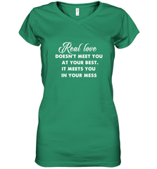 Real love funny quotes for valentine Women's V-Neck T-Shirt Women's V-Neck T-Shirt - HHHstores
