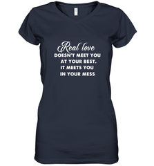 Real love funny quotes for valentine Women's V-Neck T-Shirt Women's V-Neck T-Shirt - HHHstores