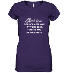 Real love funny quotes for valentine Women's V-Neck T-Shirt Women's V-Neck T-Shirt - HHHstores