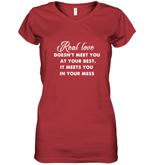 Real love funny quotes for valentine Women's V-Neck T-Shirt Women's V-Neck T-Shirt - HHHstores