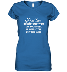 Real love funny quotes for valentine Women's V-Neck T-Shirt Women's V-Neck T-Shirt - HHHstores