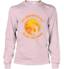 My Broomstick Runs On Wine Funny Halloween Costume Witch Long Sleeve T-Shirt Long Sleeve T-Shirt - HHHstores