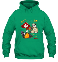 Panda Happy Halloween T shirt Cute Mummy Witch Pumpkin Hooded Sweatshirt Hooded Sweatshirt - HHHstores