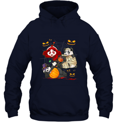 Panda Happy Halloween T shirt Cute Mummy Witch Pumpkin Hooded Sweatshirt