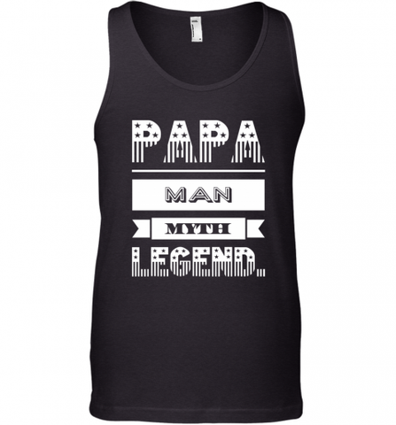 Papa Man Myth Legend Father's Day Dad Veteran Gift Men's Tank Top Men's Tank Top / Black / XS Men's Tank Top - HHHstores