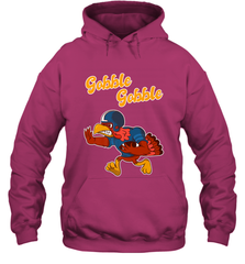 Turkey Football Shirt Funny Thanksgiving Turkey Gobble Gift Hooded Sweatshirt Hooded Sweatshirt - HHHstores