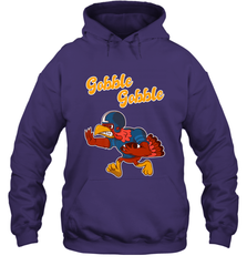 Turkey Football Shirt Funny Thanksgiving Turkey Gobble Gift Hooded Sweatshirt Hooded Sweatshirt - HHHstores