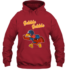 Turkey Football Shirt Funny Thanksgiving Turkey Gobble Gift Hooded Sweatshirt Hooded Sweatshirt - HHHstores